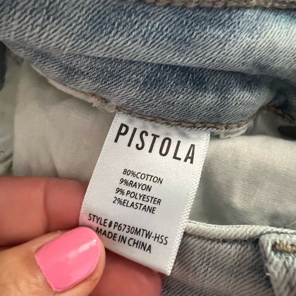 PISTOLA | Arielle Light Wash Paint Splatter Skinny Jeans 28 - Picture 12 of 13